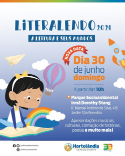 ﻿3º Literalendo, evento literário da Prefeitura de Hortolândia, é neste domingo (30/06)