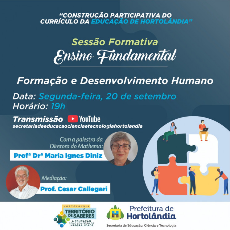 Profissionais da educação de Hortolândia debatem sobre “Formação e Desenvolvimento Humano” nesta segunda-feira (20/09)