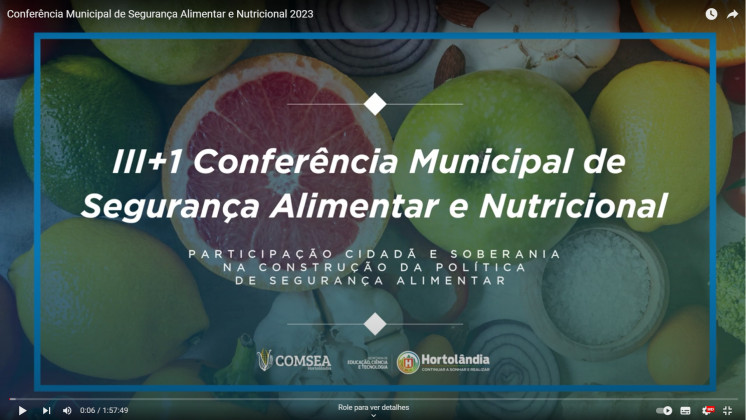 Conferência Municipal de Segurança Alimentar e Nutricional 2023