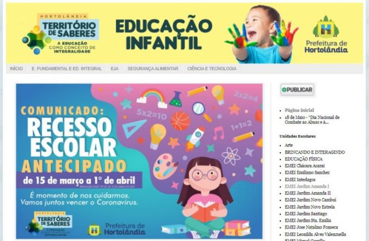 Na Fase Emergencial do Plano São Paulo, Prefeitura antecipa recesso escolar