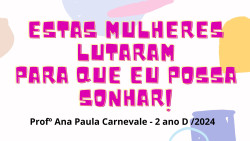 Projeto Mulheres que inspiram