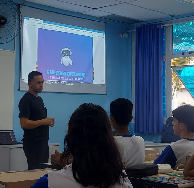 Estudantes da Emef Taquara Branca participam de formação em Inteligência Artificial
