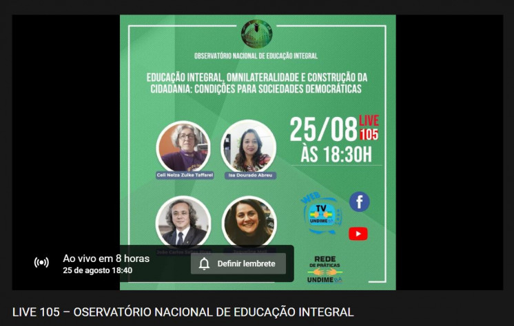 Curso de extensão universitária da Federal da Bahia debate educação integral e cidadania nesta quarta-feira (25/08)