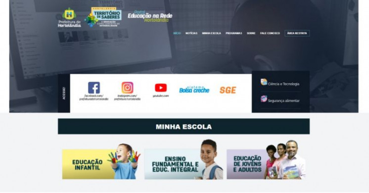 ﻿Prefeitura lança novo espaço virtual de aprendizagem: “Portal Educação na Rede”