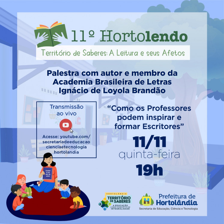 Escritor Ignácio de Loyola Brandão é atração na 11ª Festa literária da Prefeitura de Hortolândia, nesta quinta-feira (11/11)