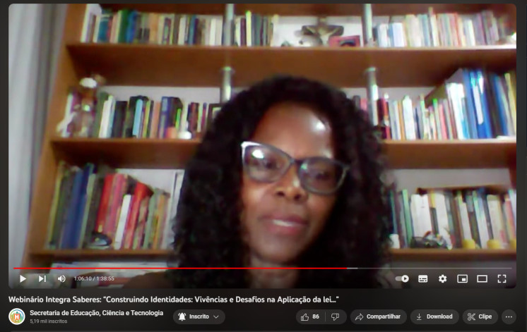 Profissionais da educação de Hortolândia participam de webinário sobre Construção de Identidade Afro-brasileira
